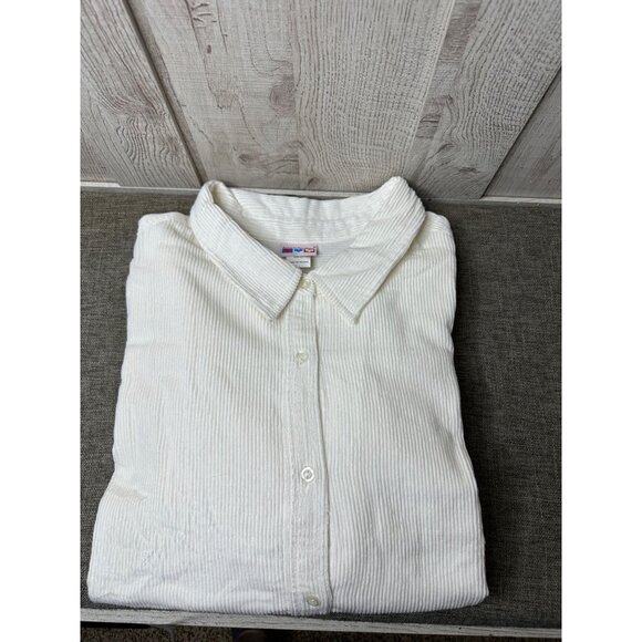 American Sweetheart Womens Ivory Corduroy Button-Up Shirt 3X - Picture 3 of 7